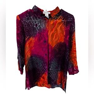 Draper & Diamon’s Women's Silk Multicolor Blouse